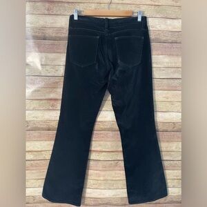 Gap Stretch Women's Flare High Rise Black Velvet Pants Casual Size: 6